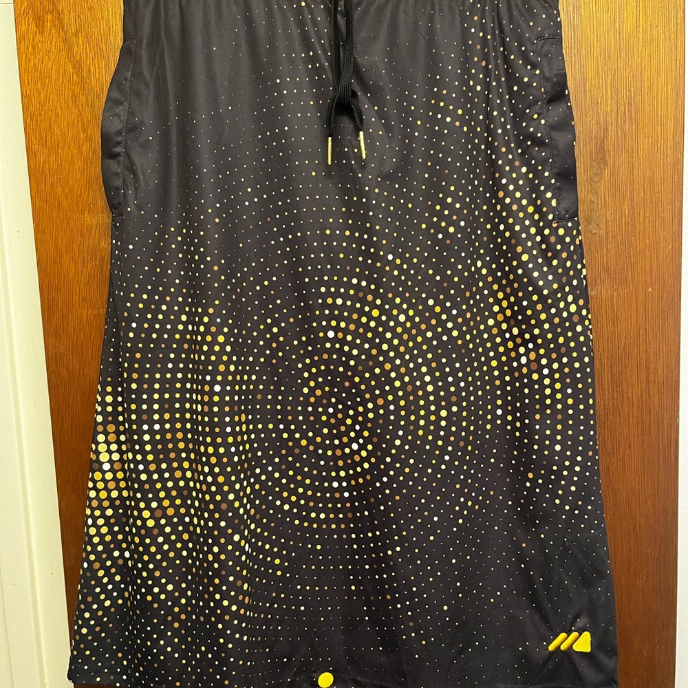 MOD Black and Gold Dotted Athletic Skirt